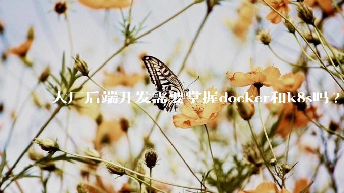 大厂后端开发需要掌握docker和k8s吗?