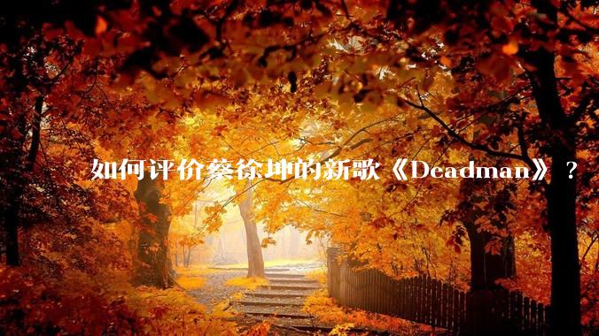 如何评价蔡徐坤的新歌《Deadman》?