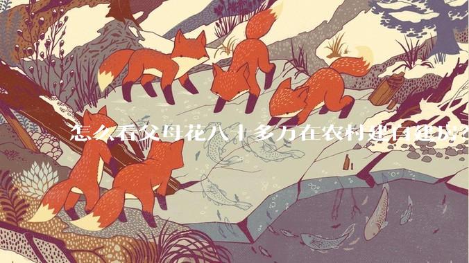 怎么看父母花八十多万在农村建自建房？